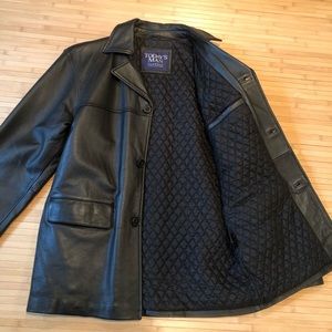 TODAYS MAN MENS LEATHER JACKET, MEDIUM